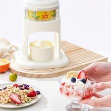 Happy-Star Dinosaur Shaped Manual Ice Shaver: Easy 4-Step Crank Operation, ABS Material, Shaves Smooth Ice Flakes! Extra Long Handle, Smooth Rotation, Fun Design With Dinosaur Shape. Can Also Be Used As A Bowl, No Electricity Needed. Enjoy Shaved Ice At Home, Essential For Gatherings!