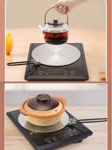 1pc Heat Conduction Plate For Induction Cooktop, Suitable For Gas Stove, Induction Cooker, Moka Pot, Small Milk Pot, Stainless Steel Pot, Ceramic Casserole. Can Quickly Defrost Meat Products, Gather Fire, Anti-Slip, Kitchen, Household, - Multicolor 7.9in Insulation Board - View 6