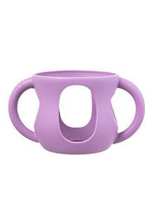 1个硅胶套，适用于天然玻璃婴儿奶瓶，硅胶材质，易握手柄，防摔保护，兼容4/8盎司玻璃瓶 - 彩色 - 查看 21