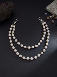 1pc Bohemian Style Sparkling Faux Pearl Beaded Multi-Layer Tassel Waist Chain/Body Chain, Fashion Hiphop, Vacation Party, Casual Daily, Street Snap, Wedding Party, Unisex Charm Jewelry Waist Chain Gift - Rhinestone Waist Chain - View 10