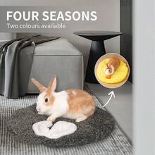 ITANDME Rabbit Bed, Bunny Bed Pad, Guinea Pig Bed Hedgehog Bed Self-Warming Round Bed For Small Pets, Round Small Pet Sleeping Pad, Plush Pet Bed Pad For Warmth And Breathability, Suitable For Guinea Pigs, Rabbits, And Hedgehogs. - View 6