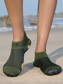 ZVB Barefoot-Friendly Water Shoes, Soft-Soled Women's Beach Shoes For Swimming, Diving, Fishing, Outdoor Quick-Drying Summer Sandals, Non-Slip & Breathable - 軍綠色 - 查看 7