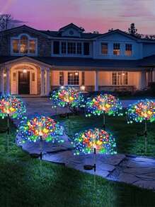 1/3 Sets 360 Lights Solar Fireworks Lights Outdoor, Solar Garden Lights, Solar Fireworks Lights With 240 LED Starburst String Lights 8 Modes Fairy Lights, Shopping Mall, RV, Camping, Wedding Christmas, Lawn Backyard Party Garden Decoration