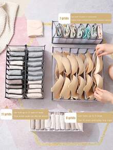 1 قطعة/3 قطع حقيبة تخزين قماشية، حقيبة تخزين ملابس داخلية وسراويل وملابس مريحة للاستخدام المنزلي، أقسام تخزين في الأدراج، صندوق تخزين الجينز، أساسيات غرفة السكن، منظم ملابس وتخزين في خزانة غرفة النوم