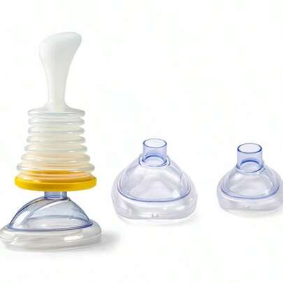 1 Device + 1 Large Mask + 1 Small Mask + Storage Bag,Anti Choking Device,Choking Rescue Device ForAdults, Portable Airway Suction Device, Heimlich Device For Home & Travel First Aid Kit