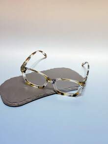 1 件男女通用轻质几何大框老花镜，塑料休闲风格经典厚现代简约设计，便携式眼镜适合驾驶、日常生活、阅读、返校 - 紫色 - 查看 8