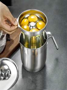 1pc Premium 304 Stainless Steel Egg Yolk Separator - Easily Separate Egg Yolk And Egg White, Convenient For Healthy Cooking And Baking, Convenient Breakfast Supplies, Family Dinner Supplies, Party Supplies