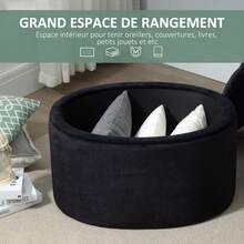 Storage Benches & Ottomans - Black - View 4