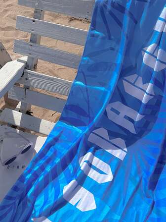 1pc Fashionable Pattern Beach Towel, Absorbent Towel For Beach, Spa, Swimming, Sun Protection, Portable And Beach/Bath Towel