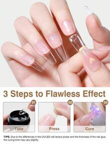 GLOZ Solid Nail Glue Gel For False Tips, 15g Strong Adhesion For Press On Acrylic Tips, Clear Hard Gel 3D Sculpting For Nail Art, UV Light Cured