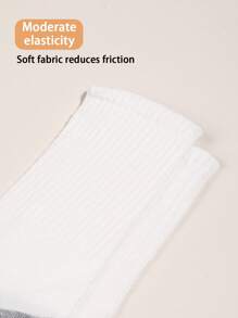 5/10/20 Pairs Men's Mid-Calf Socks, High Elasticity Socks, Soft, Stretchy, Breathable, Suitable For Men And Women Daily Wear, Simple And Comfortable Unisex Mid-Calf Socks, Fall Socks