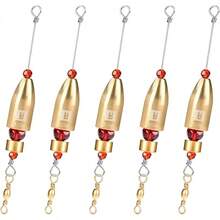 Ready Rigs Lubina Salada 5 Piezas Latón Preensamblado Kit 4 Dimensiones - A: Latón_1/2 onza_5pack - Ver 1