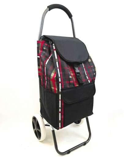 Shopping Trolley With Insulated Pocket Easy To Climb Stairs, Waterproof, Wear-Resistant, High Quality, With Soft Wheels, Made Of Premium Oxford Fabric, Available In Several Colors, 99 X 24 X 32cm, HEIGHT 99cm MAX WEIGHT SUPPORT 50KG