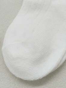 3 Pairs New White Lace Trim Socks, Lolita Style Lace Ankle Socks, School Season Academy Style Baby Girl Socks - White - View 3