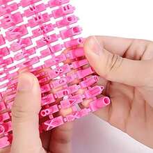 1 Stück handgemachter weicher Ton Buchstaben & Zahlen Stempel, für Ton-Formung, Dekoration, DIY Prägung Buchstaben Stempel Form - Heißes Pink - Übersicht 9