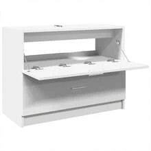 Sink Cabinet White 78x37x59 Cm Engineered Wood - White - View 6