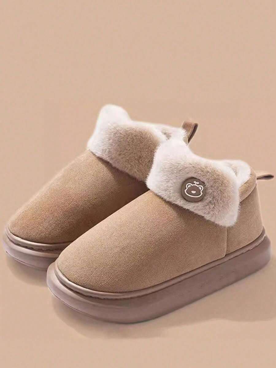 Pantuflas casuales y elegantes con diseño de animales de dibujos animados, aptas para el hogar, la oficina, exteriores y todas las estaciones - Caqui - Ver 1