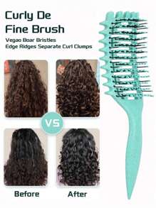 1支/6支装卷发造型梳，2025专业卷发梳，打造完美卷发、波浪和螺旋卷，防毛躁，顺滑梳理，沙龙级造型，美发梳 - 彩色 - 查看 1