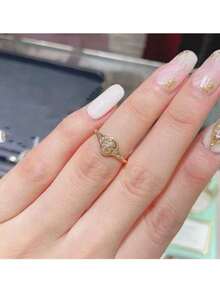Un elegante anillo de sello japonés vintage tallado para anillos de compromiso y boda de damas