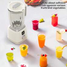 Mini Portable Fruit Juicer Blender, LED Display Smoothie Maker, USB Rechargeable Crushed Ice Machine For Milkshake And Fresh Juice - 彩色 - 查看 6