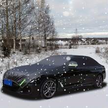Capa de Carro Metade Cobertura Automotiva para Todas as Estações, Proteção Solar, Proteção contra Neve, Tecido Oxford (Adequado para Sedãs)