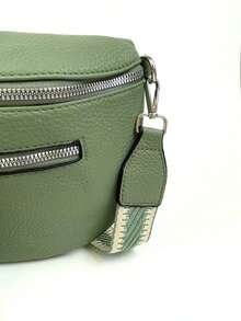 Damska torba biodrowa typu casual, retro saszetka biodrowa z PU, torba podróżna typu outdoor multi-pocket - Zielony 1 - Zobacz 3