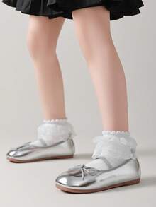 1/3 Pairs Girls White Lace Trim, Cute Ruffle Cuff Breathable Knit Crew Socks, Ins Style Princess Sailor Socks For Spring/Autumn, Suitable For Home, School, Dance, Party, Holiday Gift - Multicolor - View 9