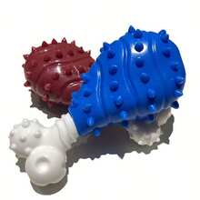 适合小型、中型和大型犬的狗玩具，宠物用品和礼物，用于清洁牙齿的幼犬出牙咀嚼玩具，鸡腿形狗咀嚼玩具，用于清洁狗牙齿的耐用咀嚼玩具