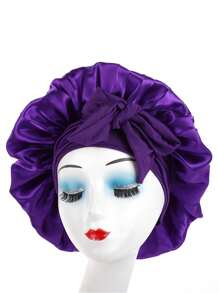 1pc Luxurious Satin & Silk Bonnet For Sleeping - Adjustable Comfort Fit With Tie Band - Unisex Night Hair Protection For Men & Women Home Bathroom Decor Spring Summer Autumn Winter Shower Towels For Beauty Salon, Hotel Sports,Home Essentials, Towel, Skin Care