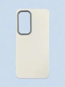 极简时尚白色、灰色、黑色仿皮纹理手机壳，防指纹、防水、防汗，超薄柔软触感，手机保护套，兼容三星、 17 Pro Max、13/14/15/16/16 Plus/16 Pro Max - 白色 - 查看 16