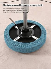 1 件、4 件、Tatuo 圆形吧凳座套、可洗凳垫、沙发套和弹性吧椅套适用于 12-16 英寸椅子 - 湖藍色 - 查看 3