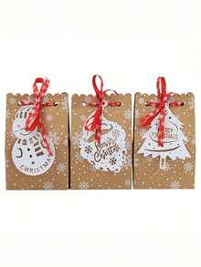 24 Stücke, Weihnachts-Schneeflocken Geschenktüte, Kleinunternehmen Zubehör, Einkaufstasche, Party Tasche, Hochzeit Geburtstags Party Geschenktüte, Basteltragetasche, Party Gastgeschenke, Geburtstagsdekoration, Party Geschenkdekoration, Hochzeitsdekoration, Party Zubehör, Weihnachtsdekoration