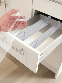 Adjustable Drawer Organizer - Expandable Transparent Dividers, Suitable For Kitchen, Bedroom And Closet Storage, Movable Dividers, Help Home Organization - Multicolor - View 5
