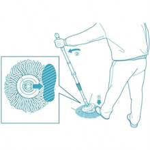 3 Pack Mop Head Replacement Spin Mop Replacement Head Microfiber Spin Mop Refills Easy Cleaning Round Shape Standard Size - 白色-3件裝 - 查看 4