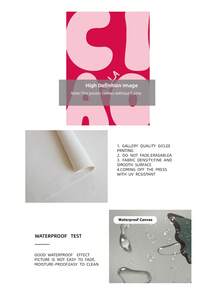1pc Frameless "Ciao Bella" Pink Monochrome Wall Art Y2K Girly Academia Aesthetic Poster, Bold Typography Print For Teen Bedroom/Dorm Decor, Funky Posters Room Decor & Back To School Gift (Frameless Canvas Print) - Multicolor - View 9