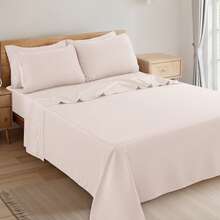 LUX DECOR 6-Piece Embroidered Bed Sheet Set – Brushed Microfiber, Deep Pocket, Lightweight & Breathable – Graduation Gifts, Home Decor, Sleep Protection For Dorms, Student Beds, Back‑To‑School Gift, Soft Bed Linens, Comfortable Sleep, Luxury Bed Set, Valentine's Day Bedroom, Spring Bedding Refresh, Guest Room Essentials, Dorm Room Bedding, Premium Bed Linens, Easy Care Sheets, Hypoallergenic Fabric, Year-Round Comfort, Master Bedroom Update, Matching Bedding Set, Hotel Quality Linens - 淺粉色 - 查看 9