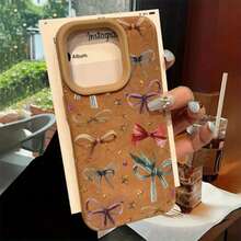 Diseño de patrón de lazo vintage Teléfono de lente alta 16 Pro 14 Plus 11 13 12 XS 15 Cuero sintético suave todo incluido - Colores mixtos 1 - Ver 4