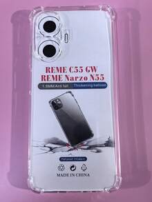 Transparent Four-Corner Anti-Drop Case, Suitable For Realme Series, Realme Phone Transparent Four-Corner Anti-Drop Case. Phone Case, Phone Protective Cover, Phone Shell, Phone Cover, Anti-Drop Phone Case, Transparent Phone Case, Minimalist Phone Case, Solid Color Phone Case, Transparent Phone Case, TPU Anti-Drop Phone Case (Military-Grade Anti-Drop) - Clear - View 68