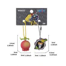 Miniso 1 pieza Pendiente en forma tridimensional de la Fruta del Diablo de la serie One Piece (Brook). Está cuidadosamente moldeado en una forma tridimensional basada en la Fruta del Diablo correspondiente a Brook. (1 pieza) - Multicolor - Ver 7