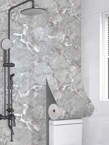 3 rotoli di carta da parati autoadesiva a motivo marmorizzato bianco, pannelli murali in schiuma di polietilene impermeabili e resistenti all'umidità, personalizzabili, adesivi murali rimovibili spessi per decorazione di cucina, soggiorno, doccia, camera da letto e bagno - Multicolore - Visualizzare 14