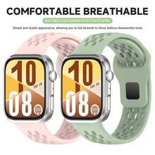 运动透气硅胶表带兼容 WATCH FIT 4 Pro FIT4 腕带兼容 WATCH FIT 3 手链带配件 - Compatible With Huawei Fit 3/4/4Pro - 查看 13