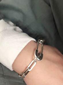 1 件手链摇滚嘻哈复古创意好运粗链流苏串珠派对珠宝礼物