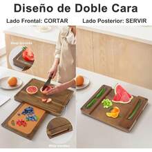 Muja Juego de 3 Tablas para Picar, Juego de Tablas para Picar Cocina con Soporte, Incluye 4 Piezas Alfombrillas para Cortar de Plástico Flexible, Perfectas Como Herramientas y Gadgets de Cocina - 1 - Ver 6