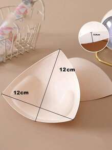 3pairs Triangle Sponge Bra Pads, Thin Breathable Swimsuit/Bikini/Sports Bra Insert Boob Pad