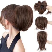 1PC Ponytail Extension Claw Clip Short Pony Tails Hair Extensions For Women Synthetic Wavy Hairpieces For Daily Use - Multicolor - View 9