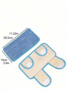2PCS Replacement Microfiber Pad - Thick - Universal Commercial 12-13 Inch Mop Head- Heavy Duty - Wet & Dry Commercial Cleaning Refills Reusable Mop Refills Fit For Most Microfiber Flat Mop System - Màu xanh lam - Xem 4