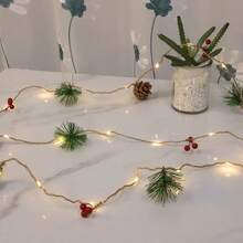 1 sztuka świątecznego sznura świetlnego LED z szyszkami, zasilane bateriami lampki choinkowe z dzwoneczkami i szyszkami, ozdoby do sypialni, ogrodu, na imprezę świąteczną, festiwal, Nowy Rok, Święto Dziękczynienia, 2026, lampki dekoracyjne świąteczne (baterie nie są dołączone) Zimowe świąteczne girlandy świetlne, dekoracje świąteczne, choinka, prezent, dekoracja na Święto Dziękczynienia, wesele, jesienne dekoracje, dekoracje urodzinowe na prezenty, artykuły imprezowe, do wnętrz, na zewnątrz, do ogrodu, na święta, festiwal, dekoracja świąteczna, choinka, prezent, dekoracja na Święto Dziękczynienia, wesele, wystrój domu, wystrój domu, wystrój jesienny, dekoracje jesienne, dekoracje urodzinowe na prezenty, artykuły imprezowe, do wnętrz, na zewnątrz, do ogrodu, na święta, festiwal, wystrój na Halloween, dekoracje ścienne, ozdoby na Halloween