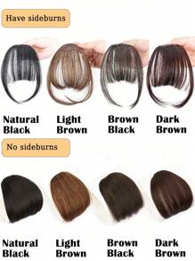 空气刘海夹式薄假刘海自然直发合成齐刘海饰品女生隐形自然发色 - 彩色 - 查看 9