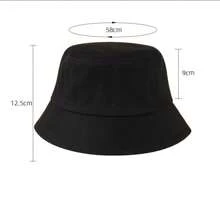 1 件女士黑色嘻哈渔夫帽，Y2K 无檐休闲帽，适合日常使用冬季服装秋季