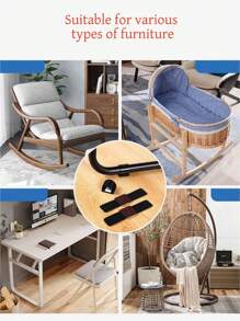 Alfombrilla de fieltro con gancho y bucle para patas de silla, alfombrilla de fieltro fija con forma de lazo para patas de silla, alfombrilla antirruido para silla